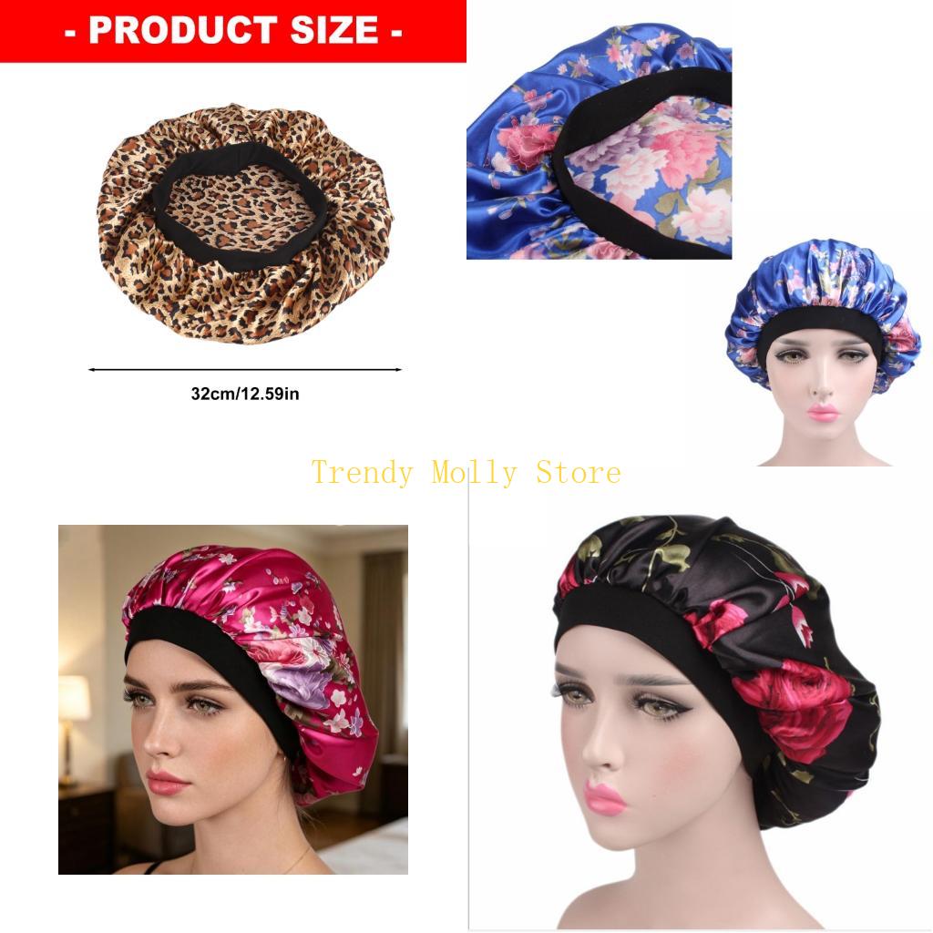 Hair Care Daily Routine - N5KB Hair Sleep Bonnet with Wide