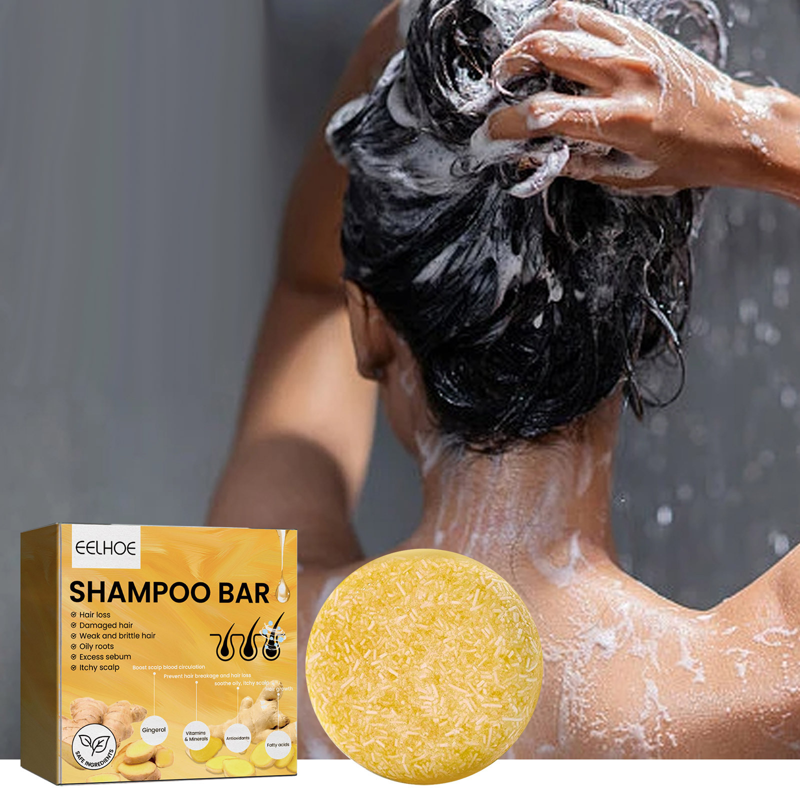 Natural Ginger Hair Shampoo Ba - Hair Care Nature recension och pris