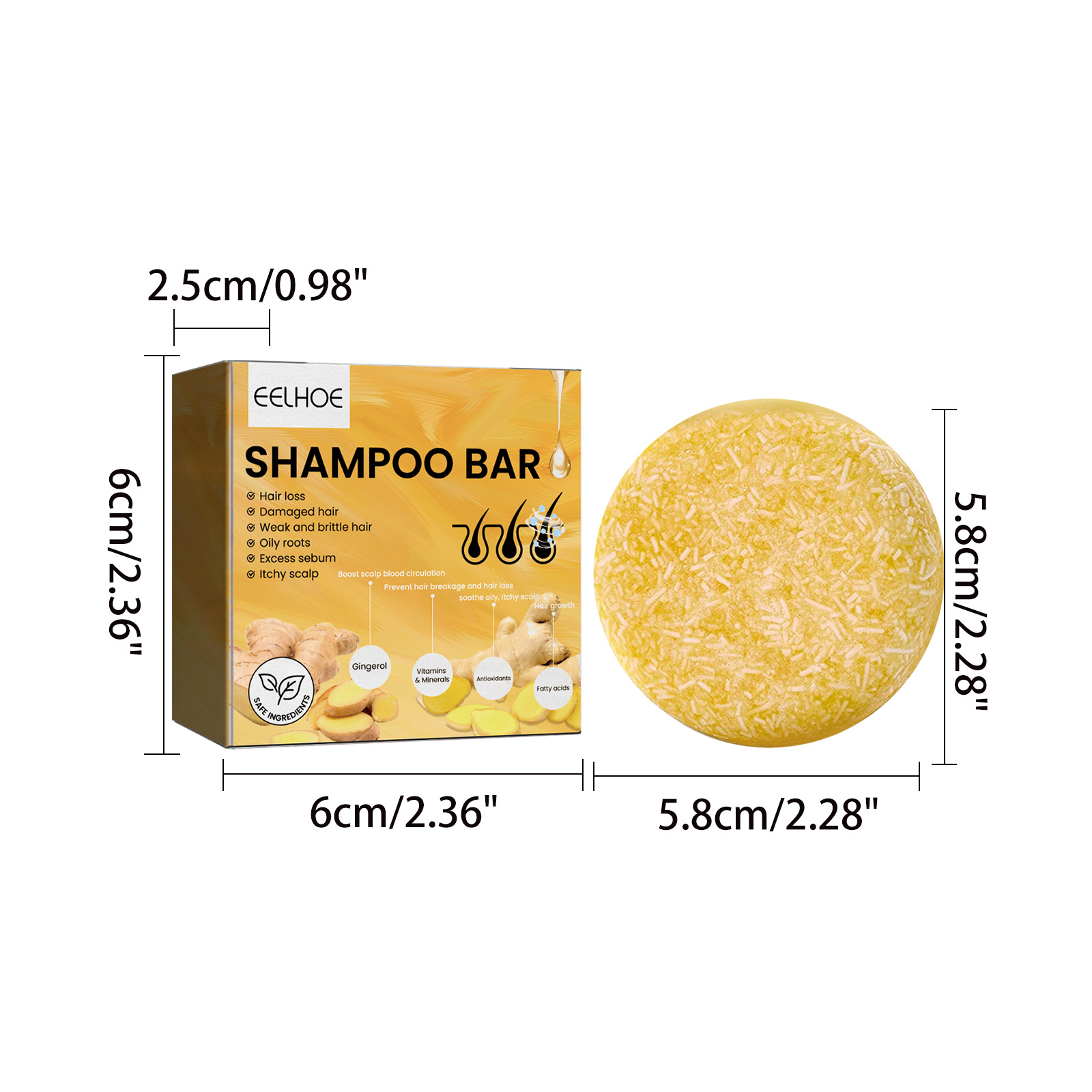 Natural Ginger Hair Shampoo Ba - Hair Care Nature recension och pris