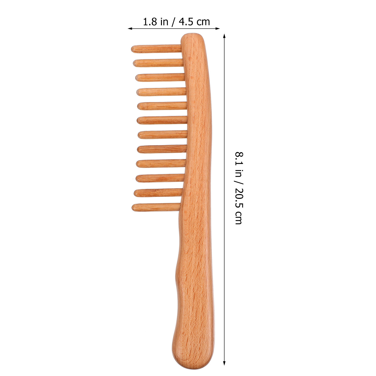 1Pcs Polished Natural Wood Mas - Hair Care Nature recension och pris