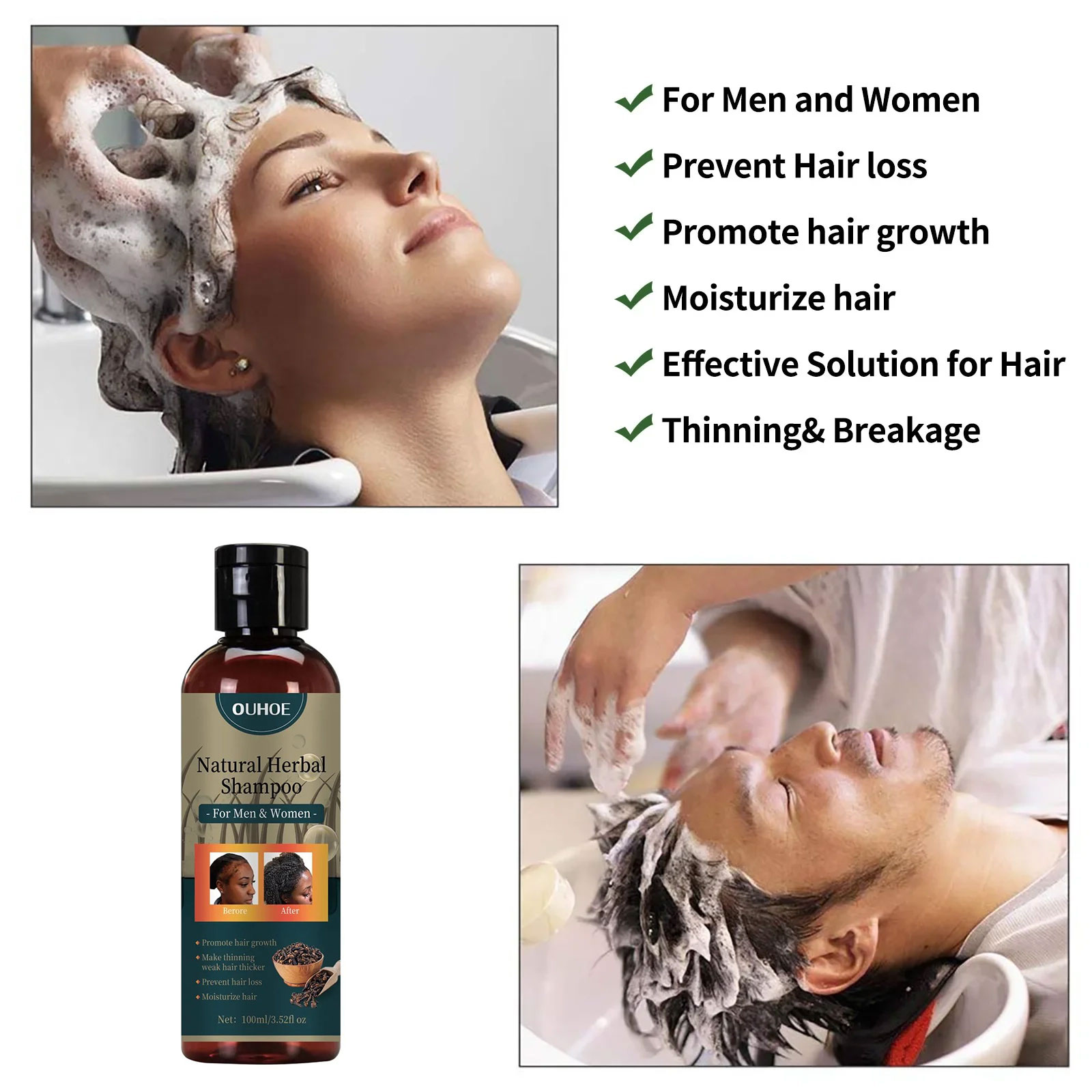 OUHOE Hair Growth Shampoo Anti - Hair Care Ouai recension och pris