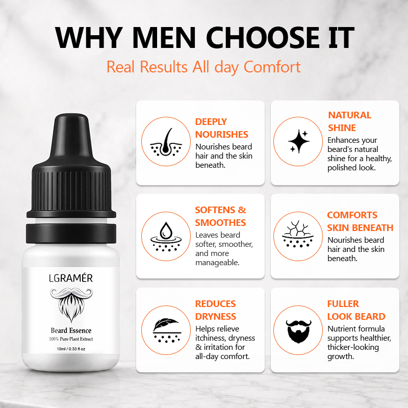 Men's Beard Growth Serum Nouri - Hair Care Tonic recension och pris