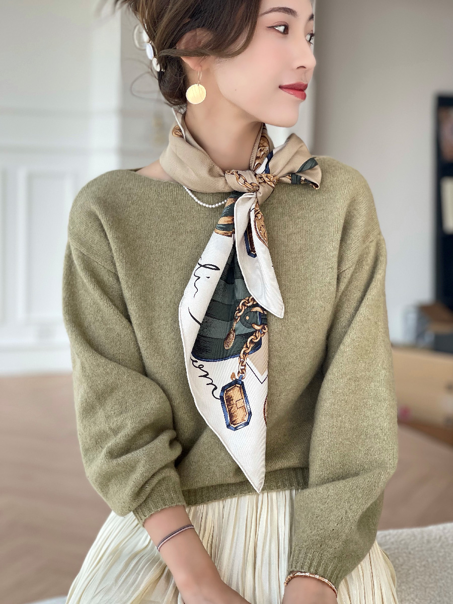 90CM Silk Scarf Women Twill Ba - Hair Care Luxury Brands recension och pris